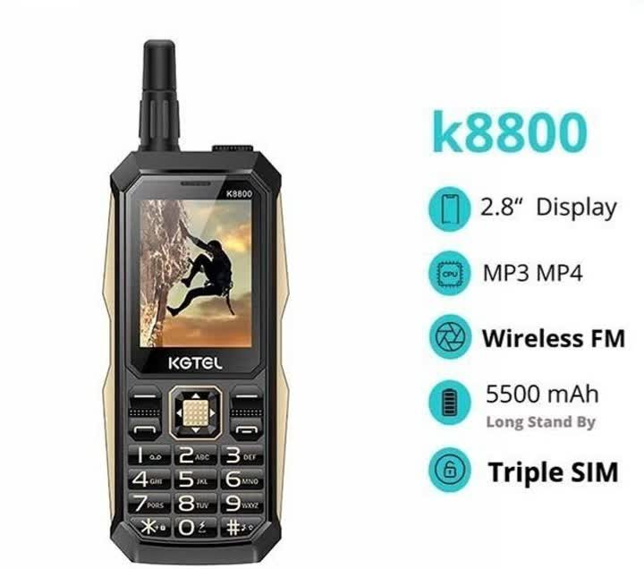 گوشی کاجیتل K8800 رم 32MB حافظه 32MB پارت نامبر اصلی 32/32