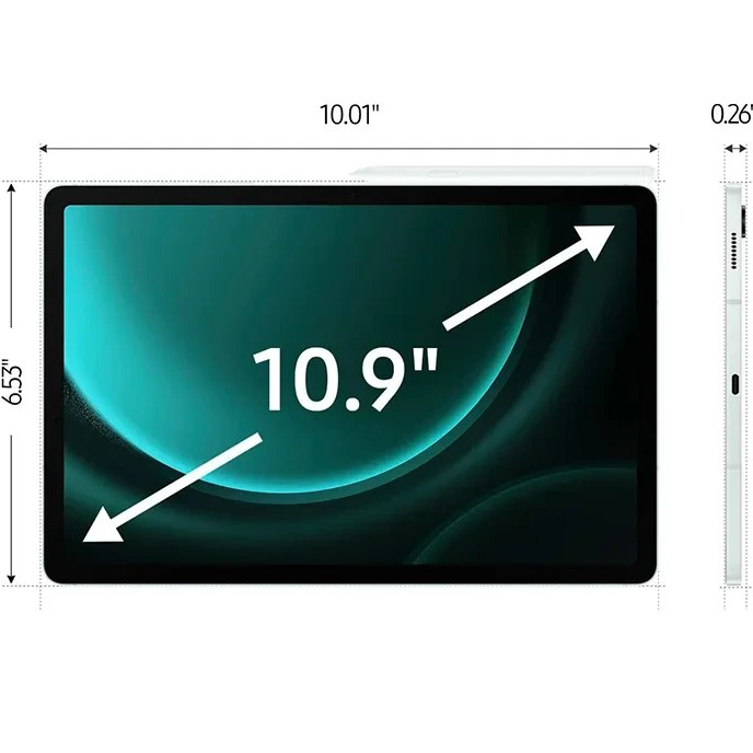 تبلت سامسونگ S9 fe رم 6GB حافظه 128GB پارت نامبر گلوبال 128/6